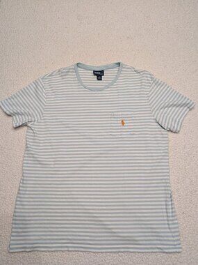 Polo Ralph Lauren Striped Pocket Tee XL Blue White